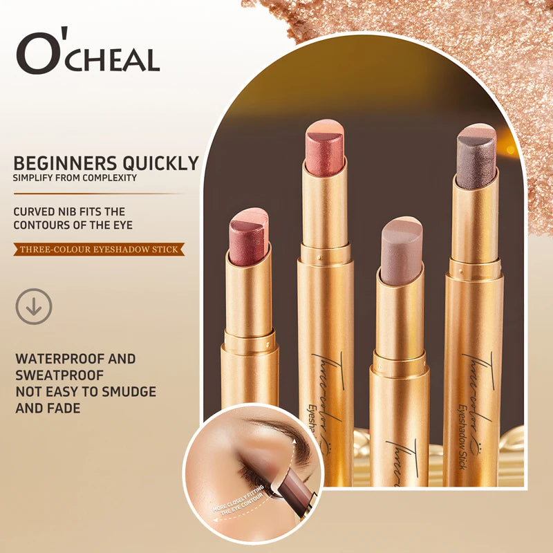 Tricolor Eyeshadow Stick | 3-in-1 Cream Eyeshadow