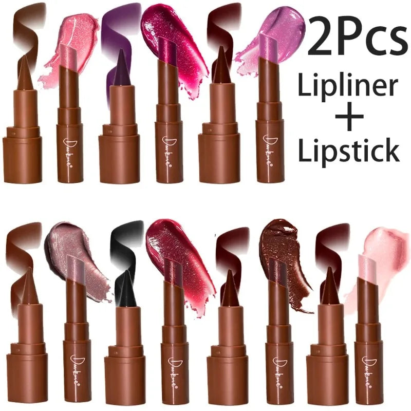 Pearlescent Lip Liner & Gloss Duo | Long-Lasting Lip Combo