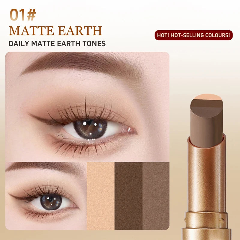 Tricolor Eyeshadow Stick | 3-in-1 Cream Eyeshadow