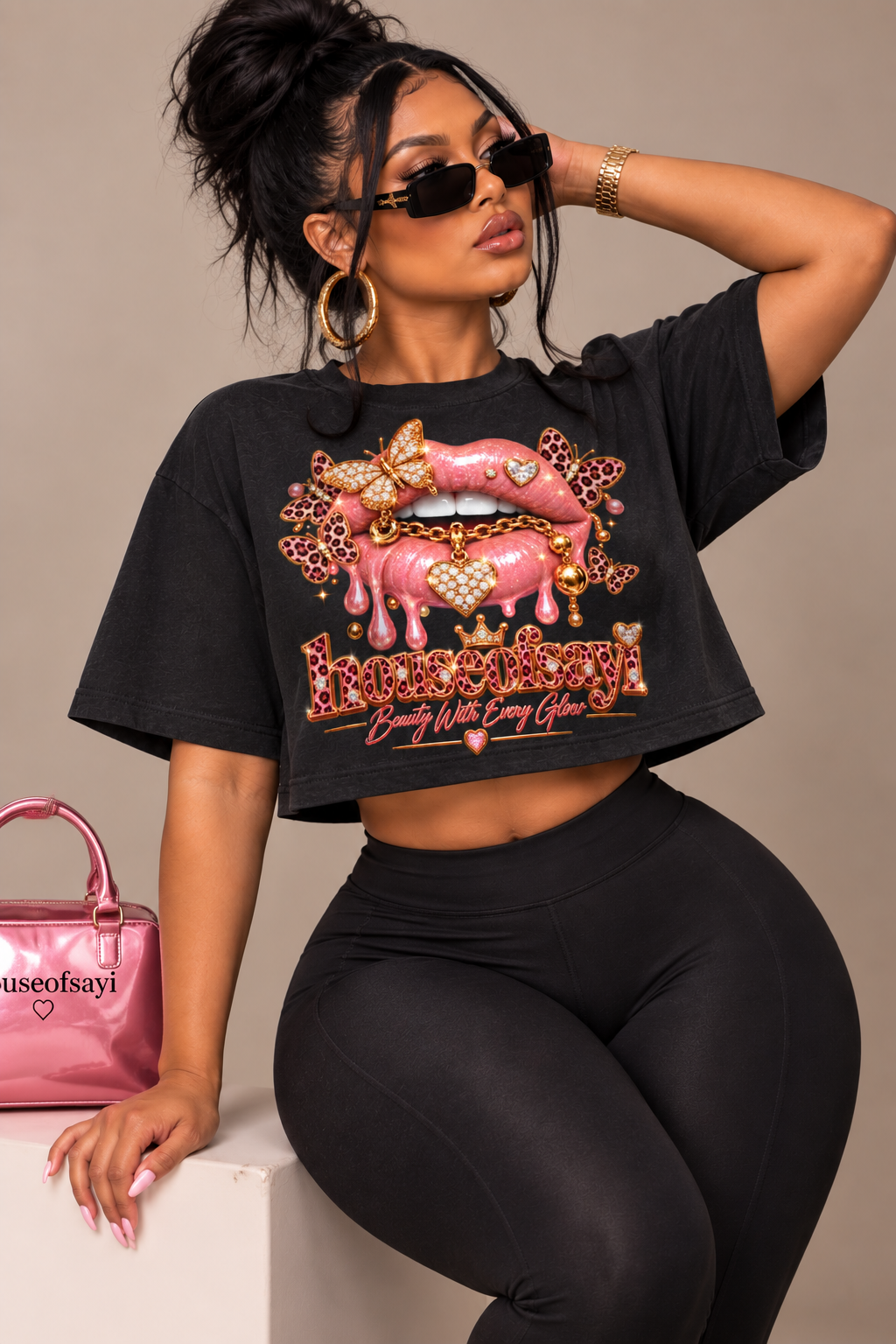 Butterfly Glow Cropped Tee | Houseofsayi