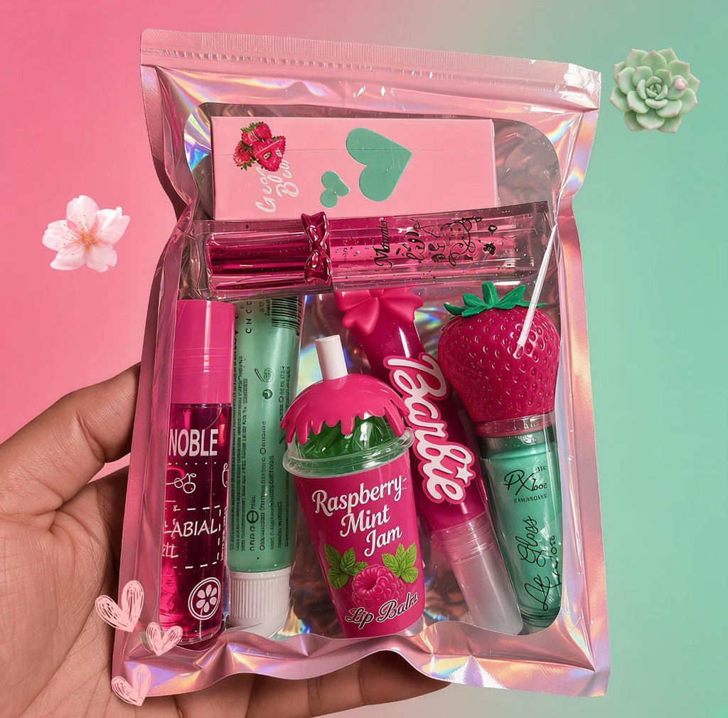 Green 7-Piece Kawaii Surprise Color Lip Gloss Bundle | Houseofsayi