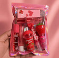 Strawberry 7-Piece Kawaii Surprise Color Lip Gloss Bundle