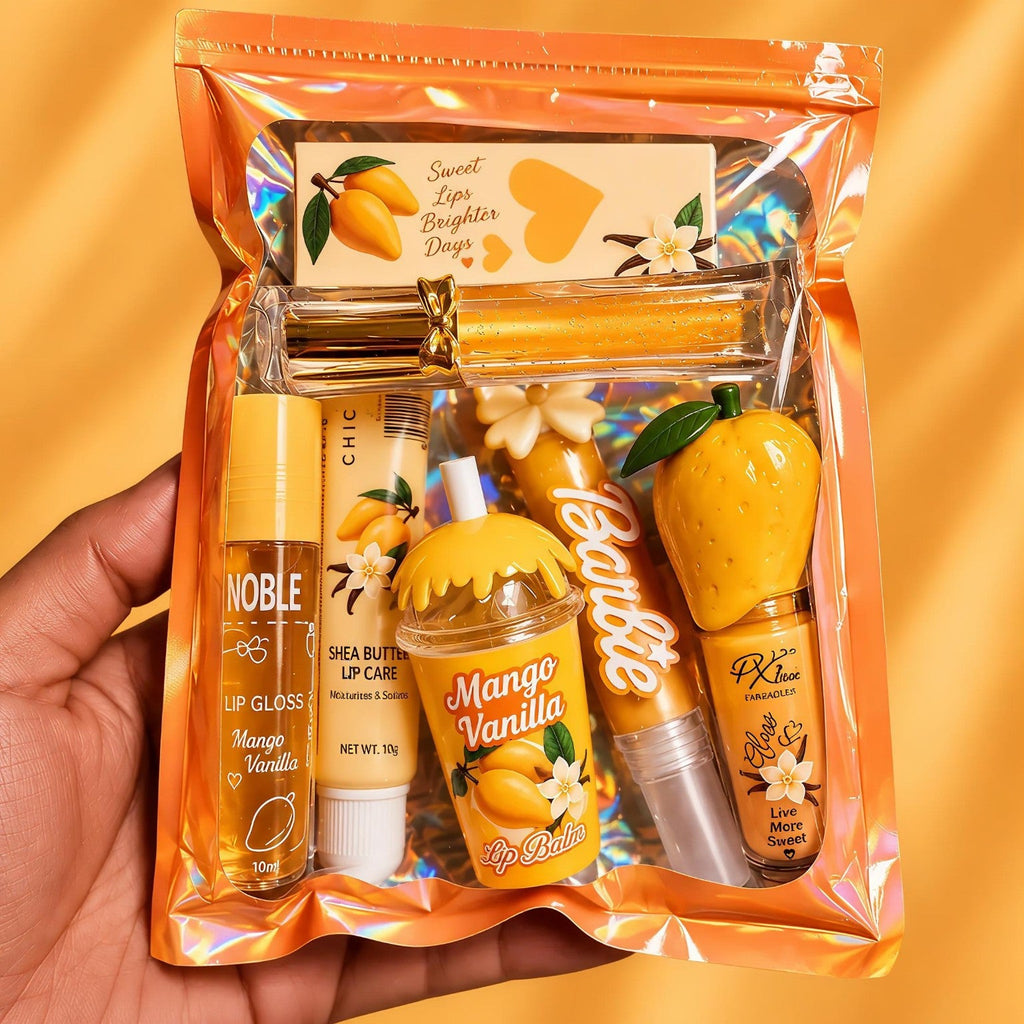 Orange 7-Piece Kawaii Surprise Color Lip Gloss Bundle | Houseofsayi