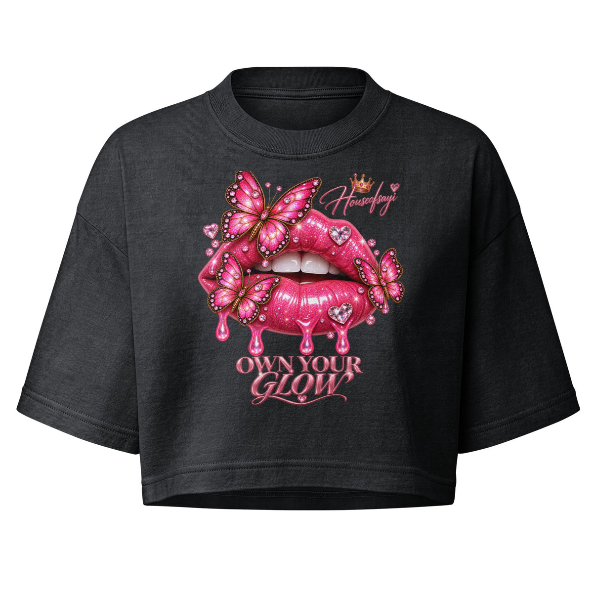 Butterfly Kiss Cropped Tee product mockup